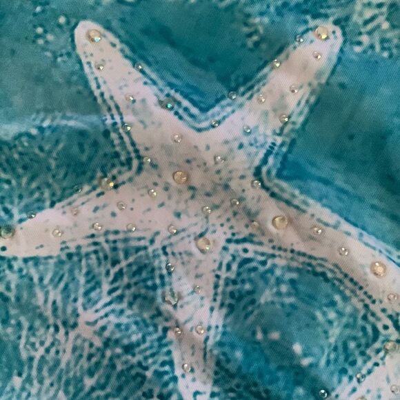 India Boutique Women’s Dress Plus Size Beach Seashells Rhinestones Sleeveless - Picture 10 of 12